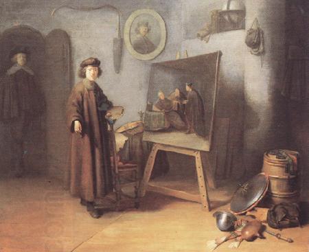 Gerrit Dou Painter in his studio (mk33)